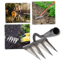 Scarificateur de jardin rápido da Slhenay com 4 dentes, ferramenta de jardinagem para arejar o solo e manter o jardim saudável.