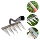 Scarificateur de jardin rápido da Slhenay com 4 dentes, ferramenta de jardinagem para arejar o solo e facilitar o cultivo.