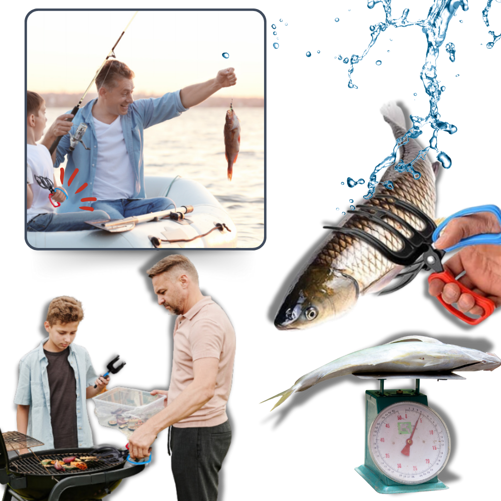 Ferramenta de pesca Pince à poisson sem escorregamento da marca Unique-Bargains, grip para segurar peixes com firmeza.