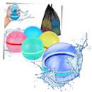 Pack de 6 balões de água reutilizáveis da Slopehill, artigos de festa coloridos e resistentes para diversão ao ar livre.