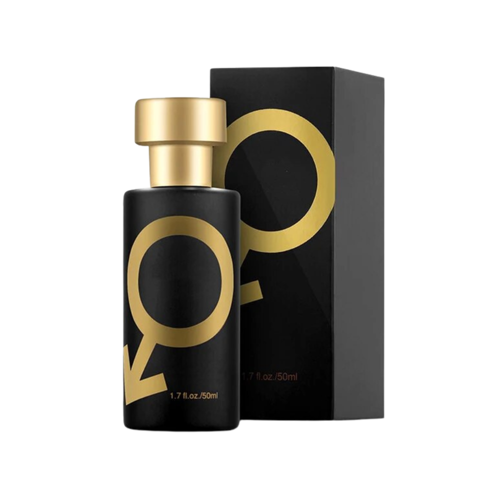 Frasco de perfume à base de feromônios da Smallbee, para homens e mulheres, com frasco elegante e rotulagem visível.