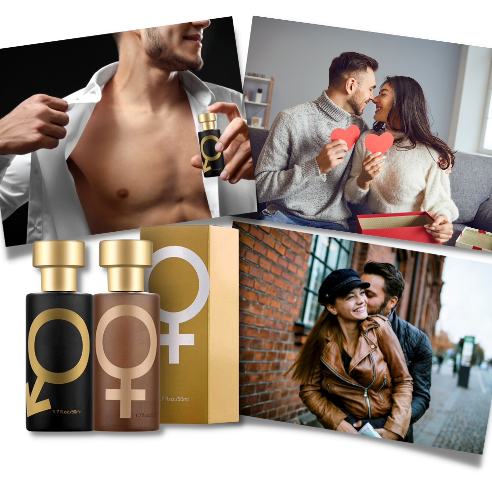 Frasco de perfume à base de feromônios da Smallbee para homens e mulheres, com embalagem elegante e frasco pequeno.