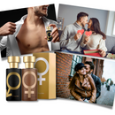 Frasco de perfume à base de feromônios da Smallbee para homens e mulheres, com embalagem elegante e frasco pequeno.