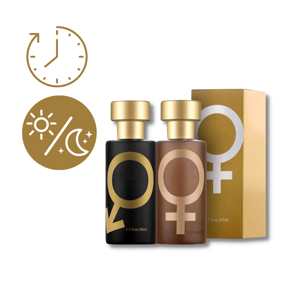 Frasco de perfume à base de feromônios da Smallbee, para homens e mulheres, com embalagem elegante e design moderno.