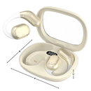Fones de ouvido Bluetooth Joygrow com tradução inteligente, componentes de áudio com design compacto e tecnologia avançada.
