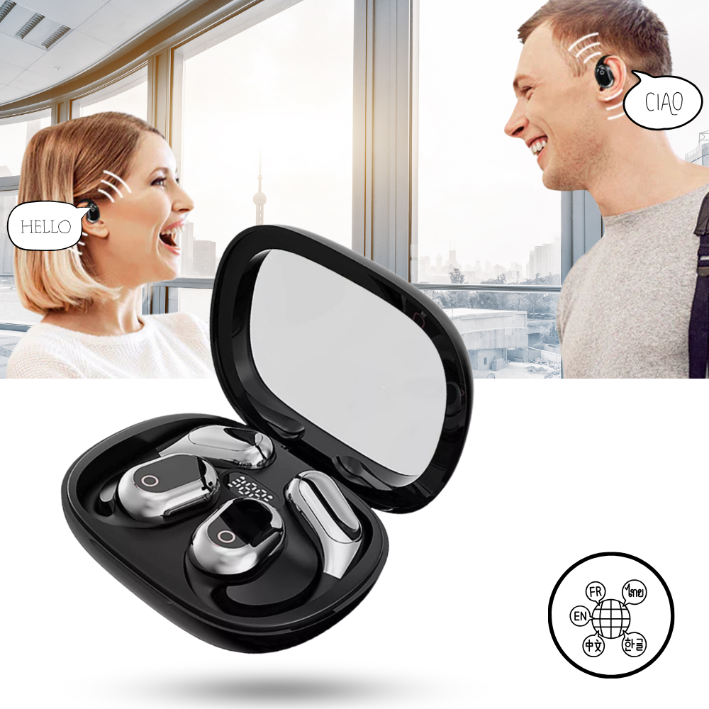 Fones de ouvido Bluetooth Joygrow para tradução inteligente, componentes de áudio com design compacto e tecnologia avançada
