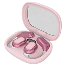 Fones de ouvido Bluetooth Joygrow para tradução com acabamento rosa, componentes de áudio para tradução inteligente.
