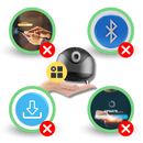 Gimbal inteligente Golden Blue com rastreamento automático de 360° para câmeras e equipamentos de fotografia.