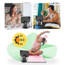 Gimbal inteligente Golden Blue com rastreamento automático de 360° para câmeras e equipamentos fotográficos.