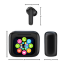 Fones de ouvido Bluetooth com cancelamento de ruído e tela sensível ao toque, marca Lelisten, componentes de áudio.