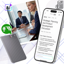 Transcritor de áudio Smart Note da Newyes, dispositivo portátil de gravação e transcrição de áudio com tela e botões.