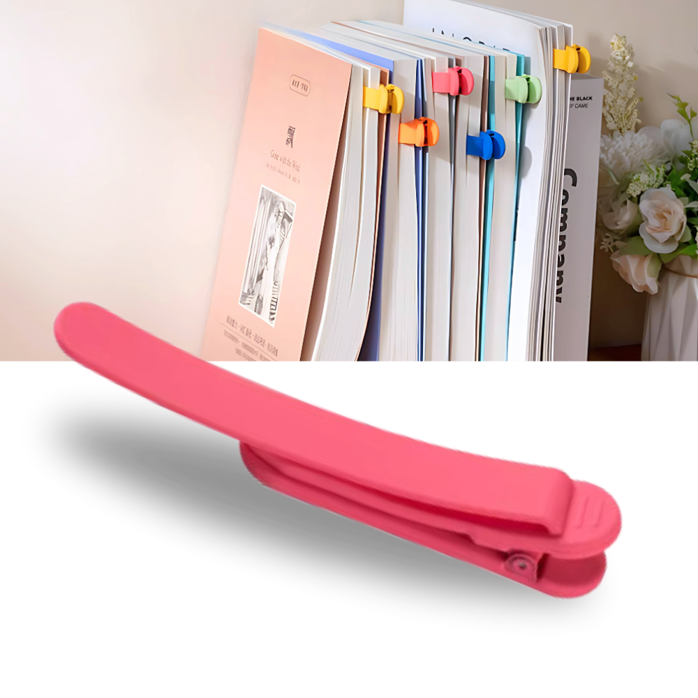 Marcadores de página inteligentes de silicone da Frcolor, com design flexível e funcional para marcar páginas de livros.