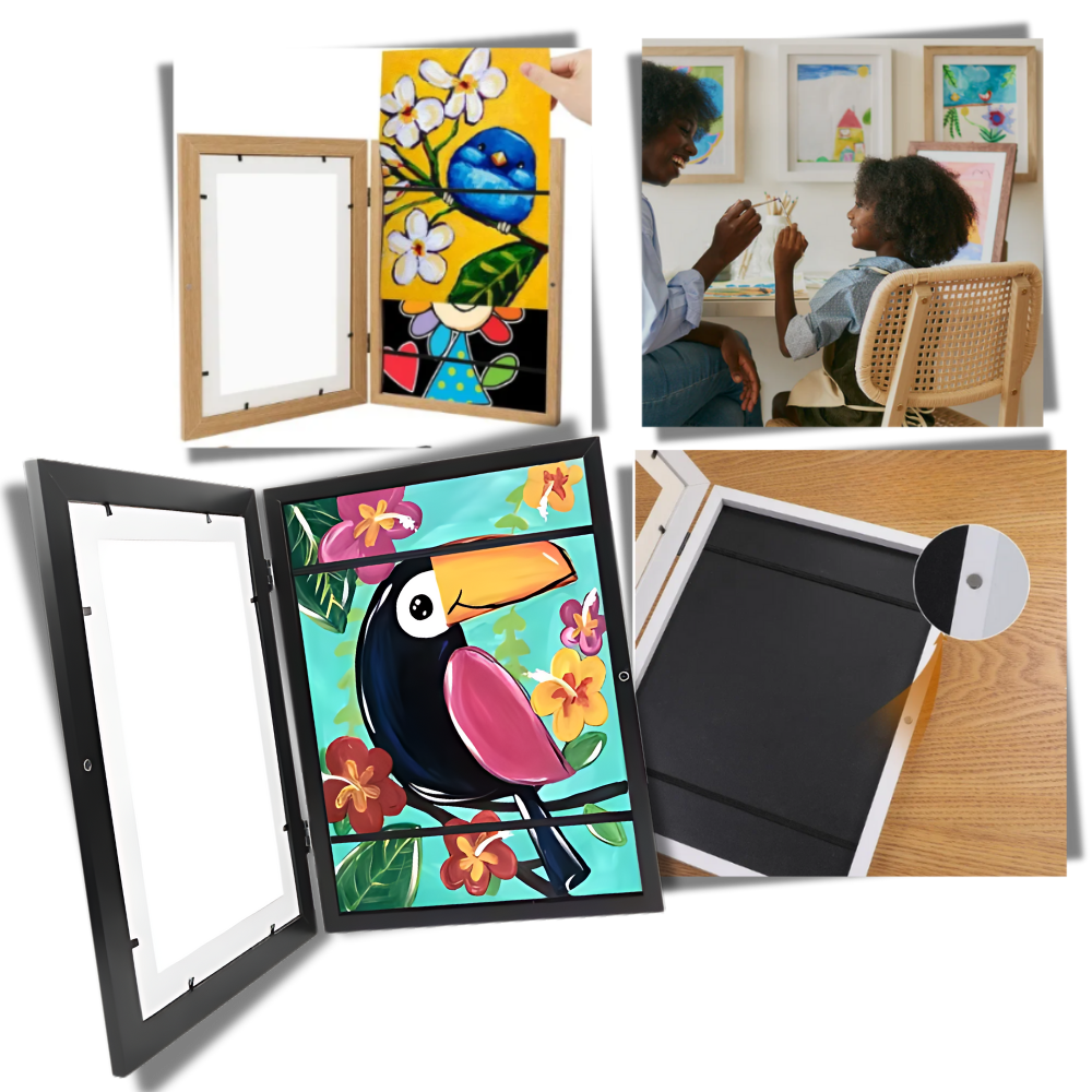 Quadro para fotos Lil Davinci com acabamento liso da HearthSong, design elegante e moderno para decorar ambientes.