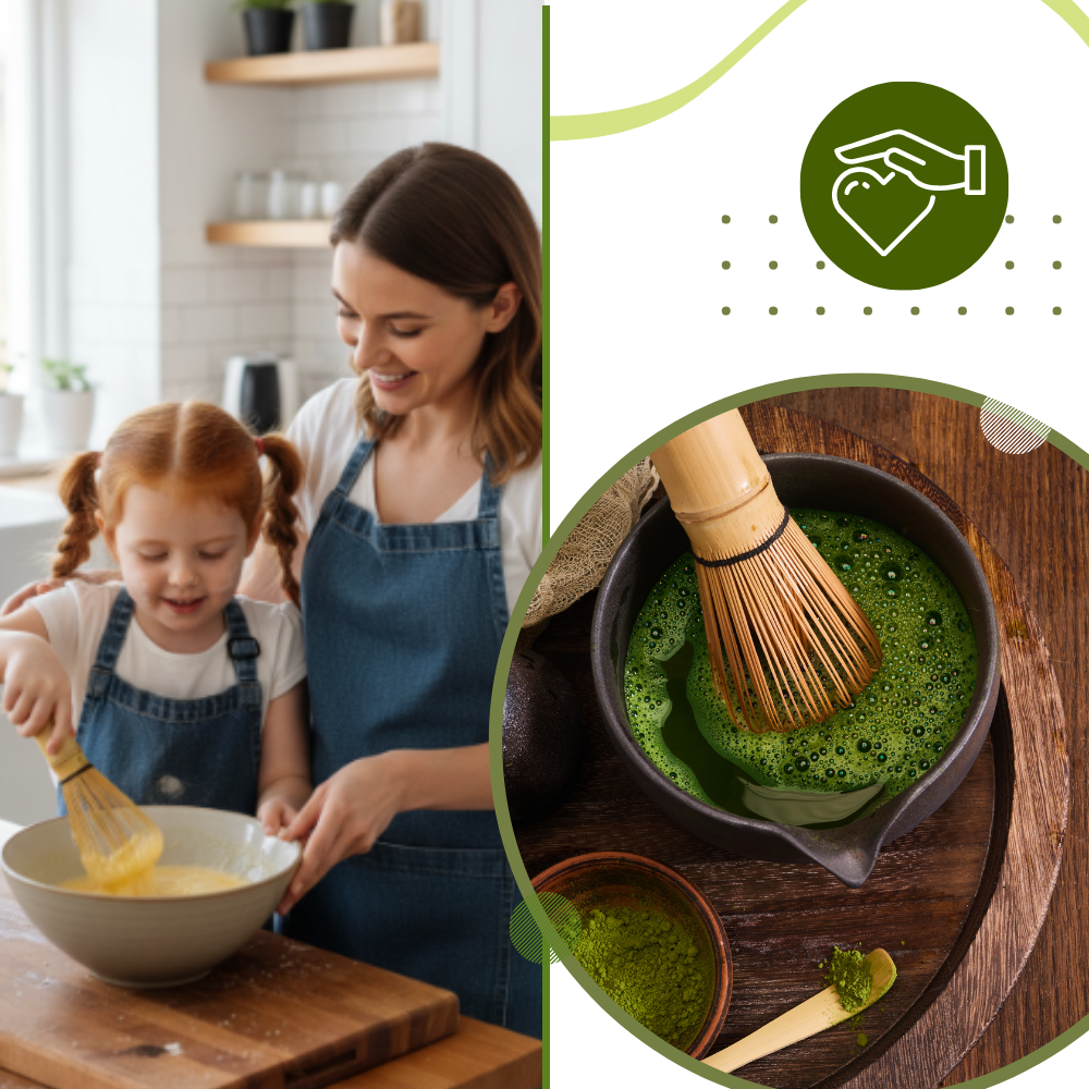 Batedor de matcha da Doctor-king, utensílio de cozinha para misturar de forma suave e homogênea o chá matcha.