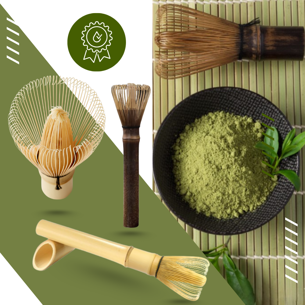 Batedor de matcha da Doctor-king, utensílio de cozinha para misturar de forma suave e homogênea o chá em pó.