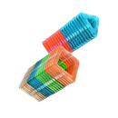 Blocos de construção magnéticos da Netjett, mini, para montar e criar formas com peças coloridas e seguras.