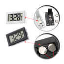 Mini termômetro e higrômetro digital Sodial com display LCD para medição de temperatura e umidade.