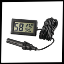 Termômetro higrometro digital Sodial com display LCD para medição precisa de temperatura e umidade.