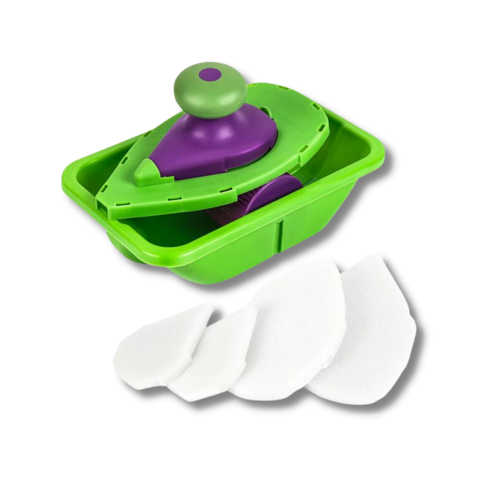 Conjunto de ferramentas de pintura Sodial com rolos e esponja para aplicação de tinta em paredes e superfícies.