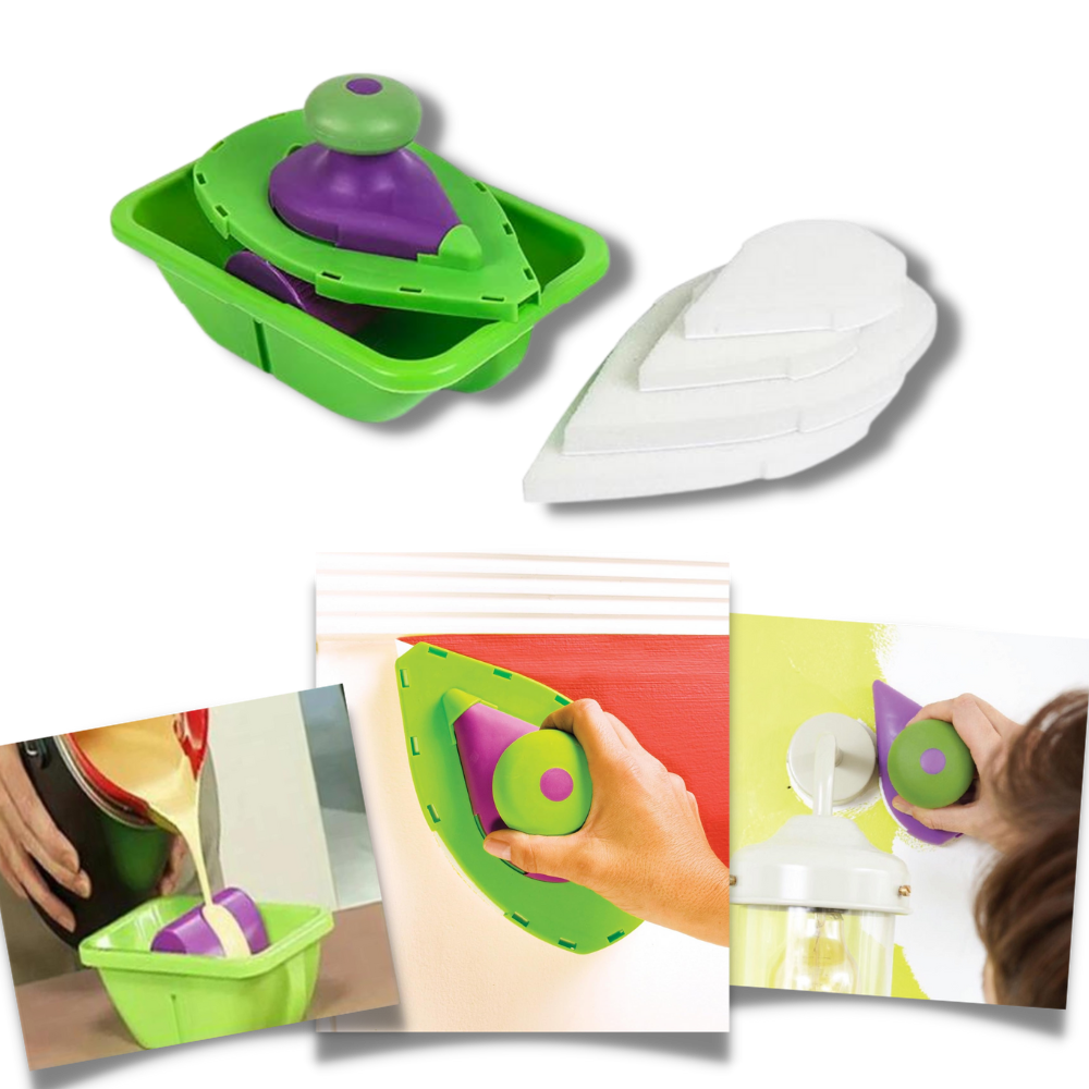 Conjunto de ferramentas de pintura Sodial com rolos e esponja para aplicação de tinta em paredes e superfícies.