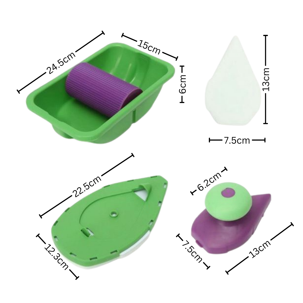 Conjunto de rolos de pintura e esponja da Sodial, ferramentas de pintura para aplicação de tinta em parede ou superfícies.