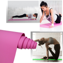Tapete de yoga antiderrapante azul da Sodial para Pilates e yoga, compacto e ideal para viagens.