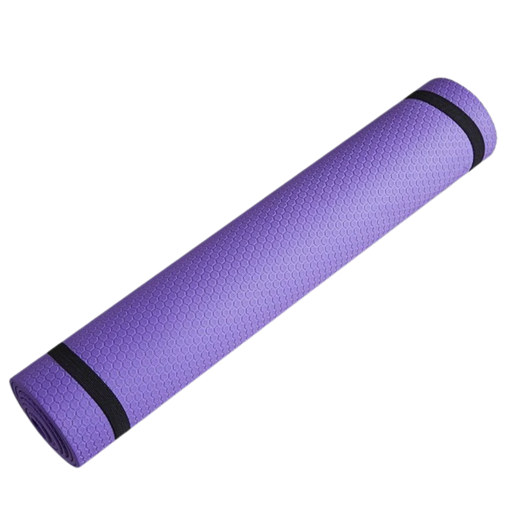 Tapete de yoga antideslizante azul Sodial para pilates e yoga, compacto e ideal para viagens.