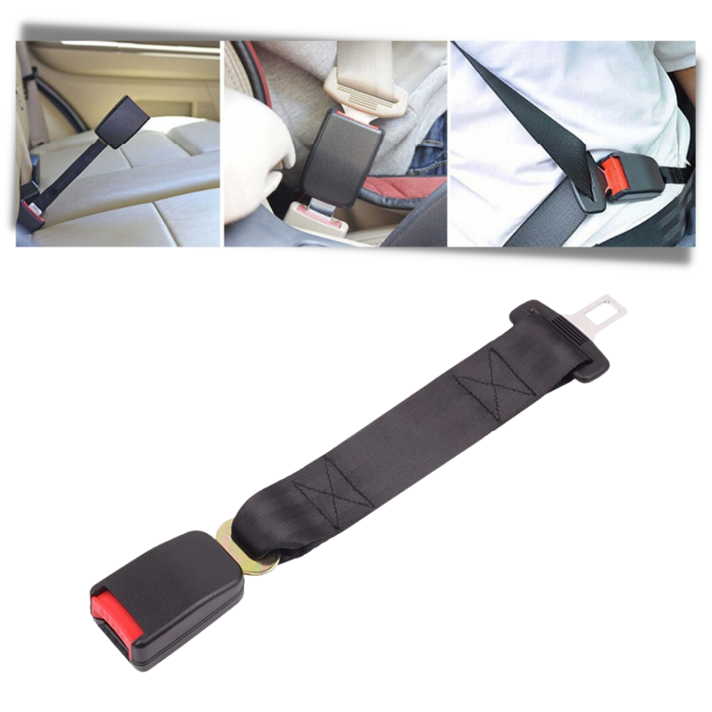 Rallonge universelle de ceinture de sécurité Sodial, pièce de sécurité pour véhicules, visible avec fixation et courroie.