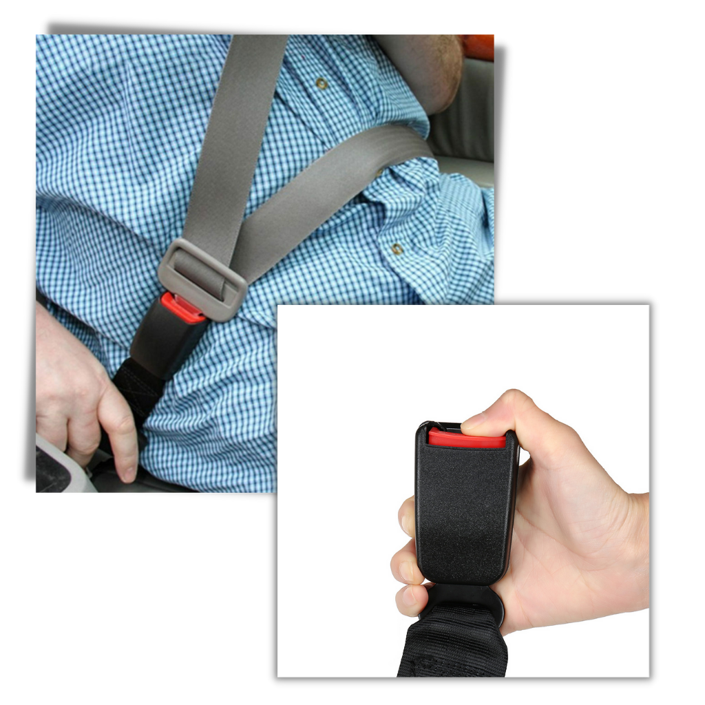 Rallonge universal de ceinture de sécurité Sodial, accessoires pour sécurité des véhicules, en plastique noir.
