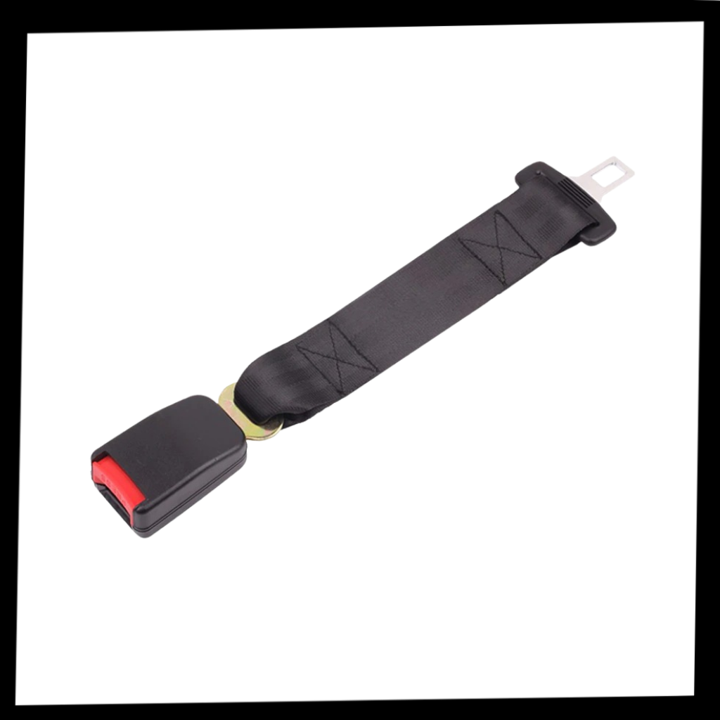 Rallonge universal de ceinture de sécurité Sodial pour véhicules, en plastique noir, adaptée à la sécurité automobile.