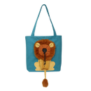 Bolsa de transporte para gatos da Clberni, macia e respirável, com estampa de leão para animais de estimação.