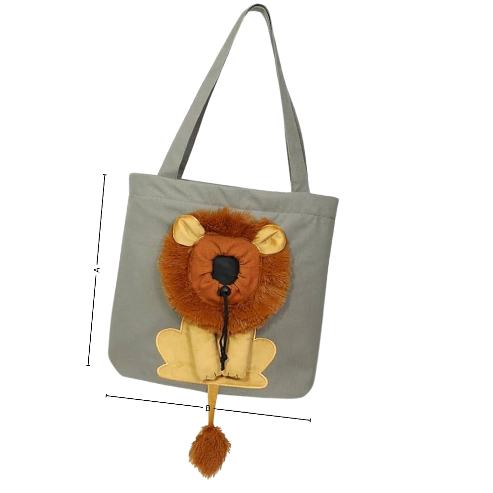 Capa de transporte para gatos Lion, macia e respirável, da marca Clberni, ideal para transportar seu gato com conforto e segurança.