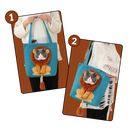 Bolsa de transporte para gato Lion da Clberni, leve, respirável e macia, ideal para levar seu felino com conforto e segurança.