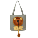 Bolsa de transporte para gatos Clberni, de tecido macio e respirável, com estampa de leão, ideal para viagens com felinos.