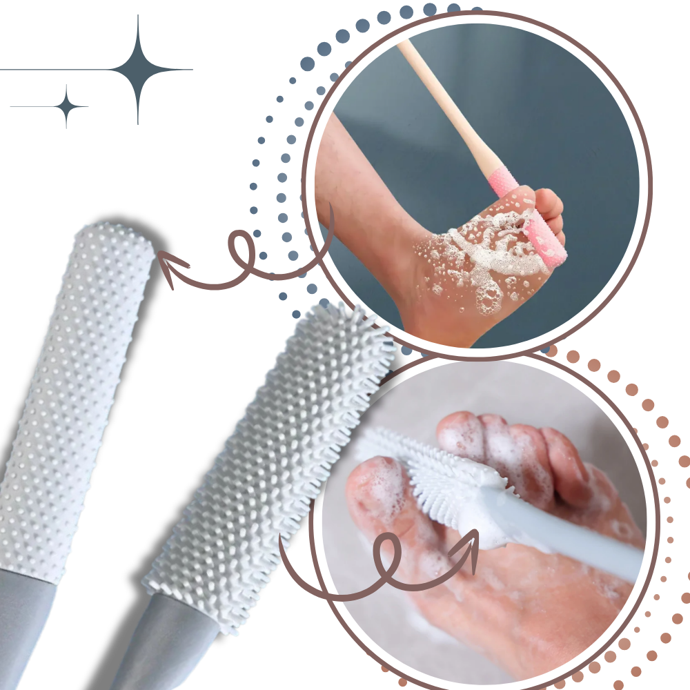 Escova para pés com cerdas macias da marca Homyl, ideal para cuidado e higiene dos pés.