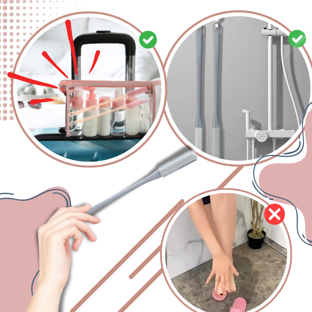Escova para pés com cerdas macias da marca Homyl, ideal para cuidado e higiene dos pés.