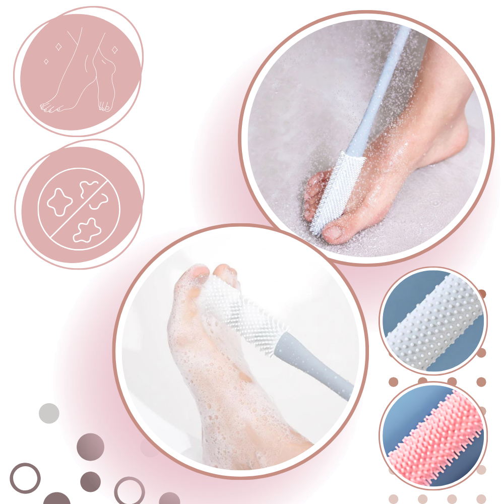 Escova para pés com cerdas suaves da marca Homyl, ideal para cuidado e limpeza delicada dos pés.