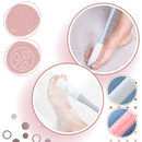 Escova para pés com cerdas suaves da marca Homyl, ideal para cuidado e limpeza delicada dos pés.
