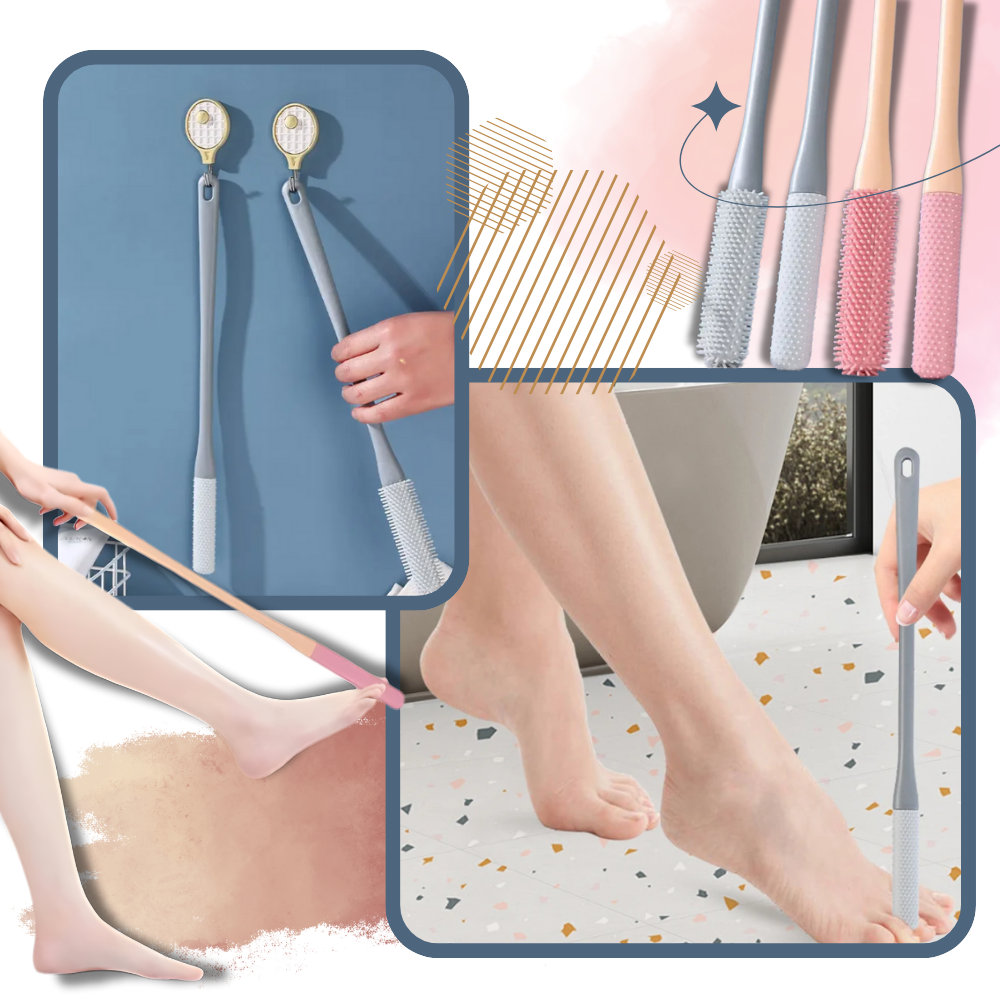 Escova para pés com cerdas macias da Homyl, ideal para cuidados suaves dos pés.