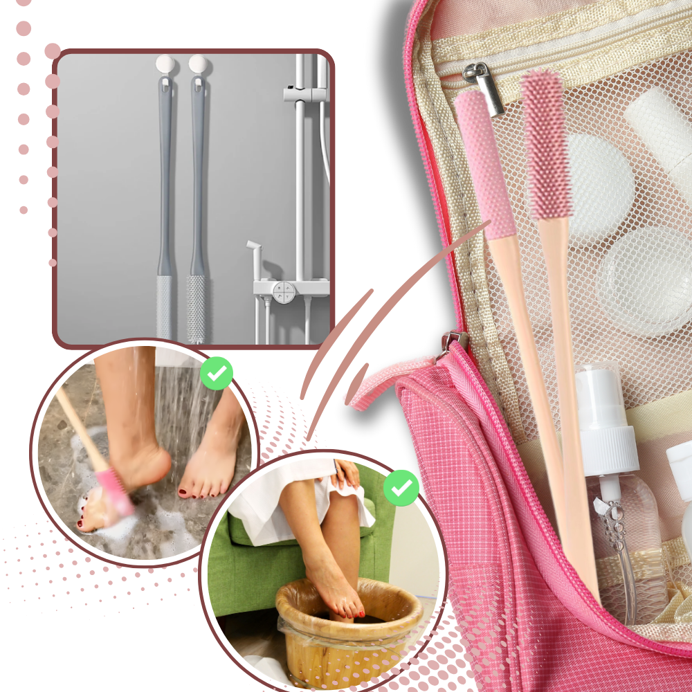 Escova de pés Homyl com cerdas macias para cuidado e limpeza suave dos pés.