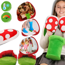 Pantufas de pelúcia da Planta Piranha do Mario, estilo confortável, da marca Focusnorm, ideal para fãs de jogos.