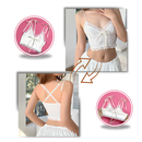 Cropped top feminino da Yiwei com bordas de renda suave e elegante, estilo fashion e confortável.