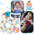Almofada macia para bebê da Hardlegix, acessório de assento auto para bebês e crianças pequenas, com detalhes de alergênicos.
