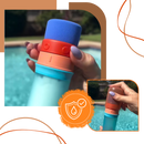 Aplicador de creme solar Solar Buddies com bico para aplicação fácil e precisa de protetor solar na pele.