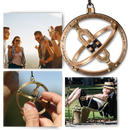Cadran solaire de poche Alpha Outpost, montre solaire précise avec design compact et élégant pour mesurer le temps en plein air.