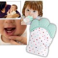 Luvas de dentição calmantes Yszodd, ideais para aliviar a dor de dente em bebês, com textura suave e seguro para mordidas.