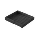 Organizador de armário deslizante preto para utensílios de cozinha, produto SweetCandy, espaço eficiente para armazenamento.