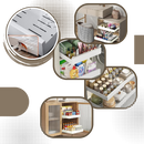 Organizador de armário deslizante para utensílios e acessórios de cozinha, marca SweetCandy, espaço compacto e resistente à corrosão