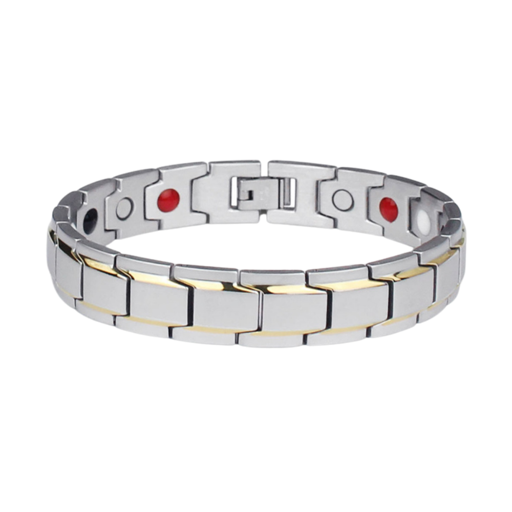 Pulseira magnética dourada da Spencer para perda de peso, acessório de treino e fitness com design elegante.