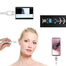 Câmera auricular 3 em 1 Spencer para cuidado dos ouvidos, em cor preta, com design compacto e funcional.